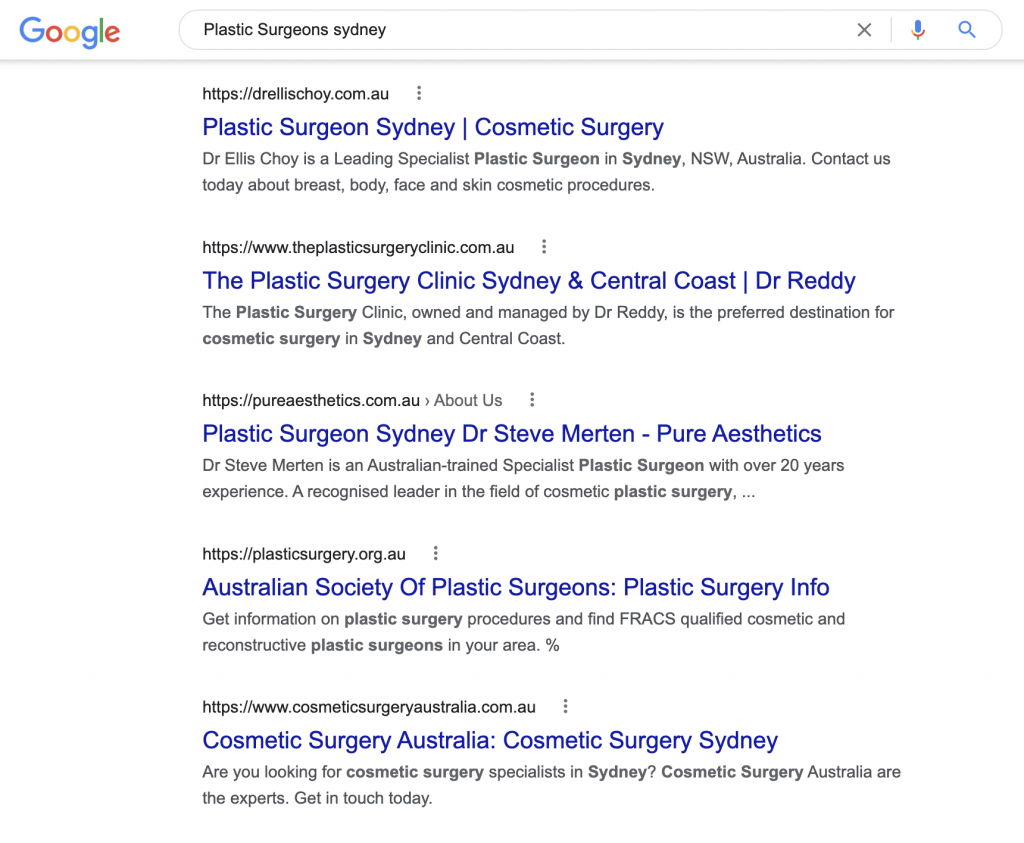 SEO for Plastic Surgeons