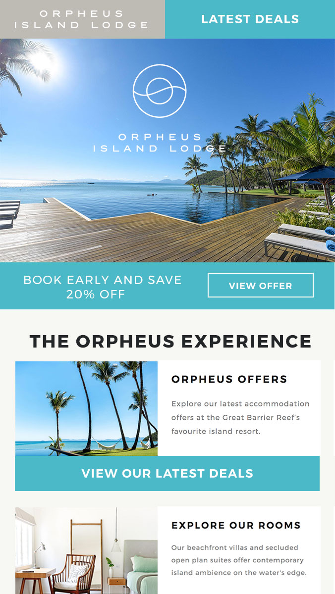 Orpheus Island Lodge marketing creative
