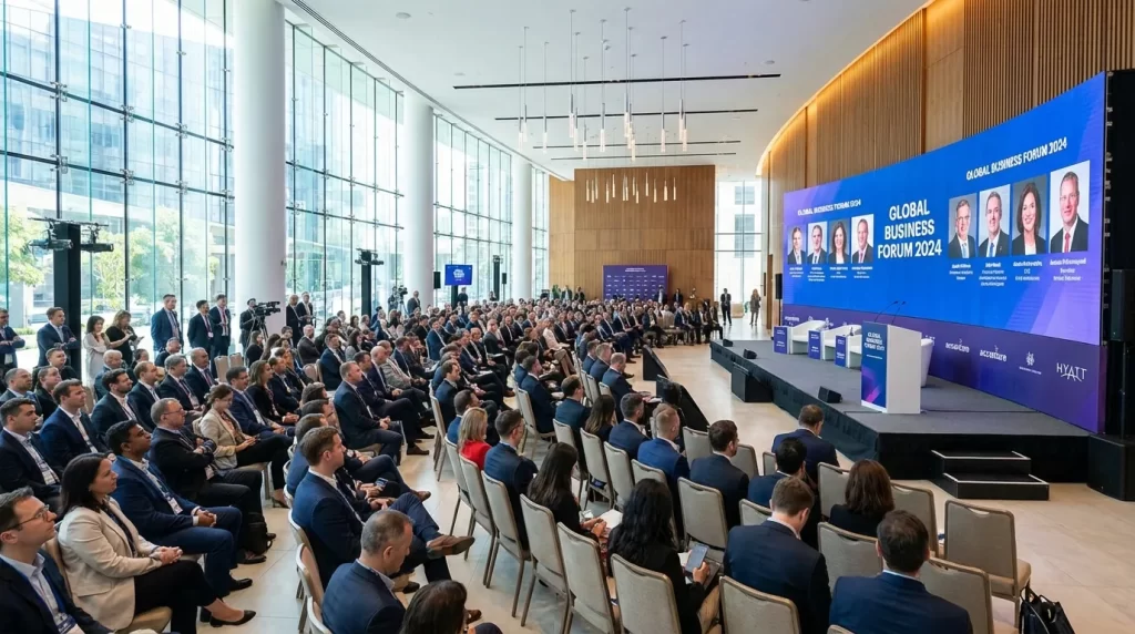 Corporate conference in modern venue | event space marketing agency